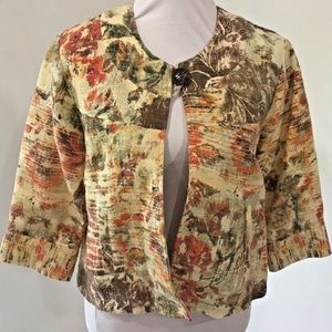 Coldwater Creek Floral One-Button Blazer, XLP